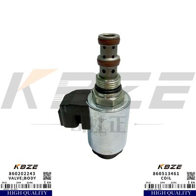 KBZE 860202243 860513461 OEM DC 24V SOLENOID VALVE FITS XCMG XE200 XE210 XE215 EXCAVATOR