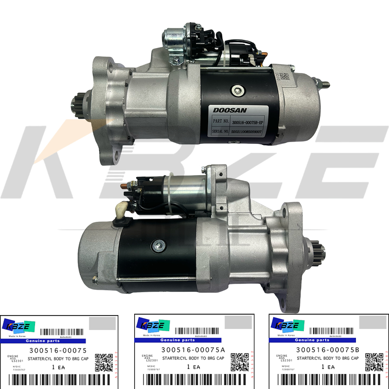 KBZE 300516-00075 DOOSAN DAEWOO 39MT 300516-00075A 300516-00075B 24V 7.0KW 11T STARTER MTOR ASSY FOR DH340 DH470 DX500 DX420