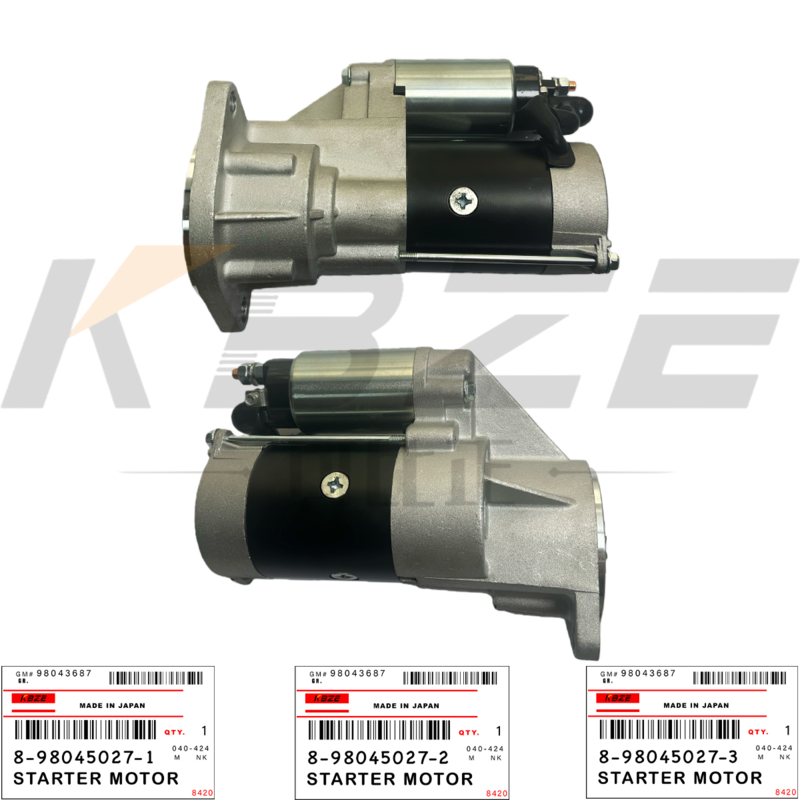KBZE 8-98045027-2 ISUZU 4JJ1 8-98045027-1 8-98045027-3 STARTER MOTOR ASSY 24V 11T 3.5KW FOR CX130 CX160 ZX110 ZX140 ZX160 EXCAVATOR