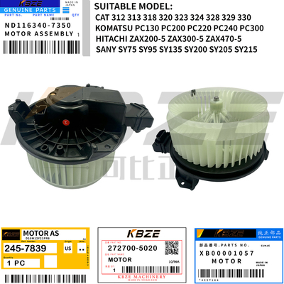 272700-5220 XB00001057 CAT KOMATSU SANY HITACHI Excavator AIRCOND BLOWER MOTOR voor E320D PC-8 ZAX200-5G SY75 SY135 SY215C