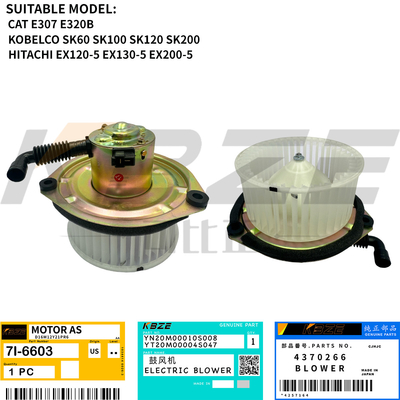 Hitachi 4370266 Kobelco Cat Excavator 24V Blower Motor 7-6603 YN20M00010S008 FITS EX200 ZAX200 SK60 EX30 E307 E320
